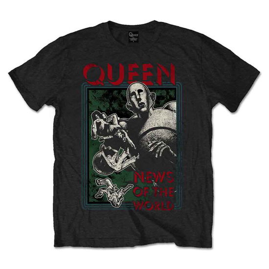 Queen Unisex T-Shirt: News of the World - Queen - Merchandise - ROFF - 5055295364530 - January 16, 2015