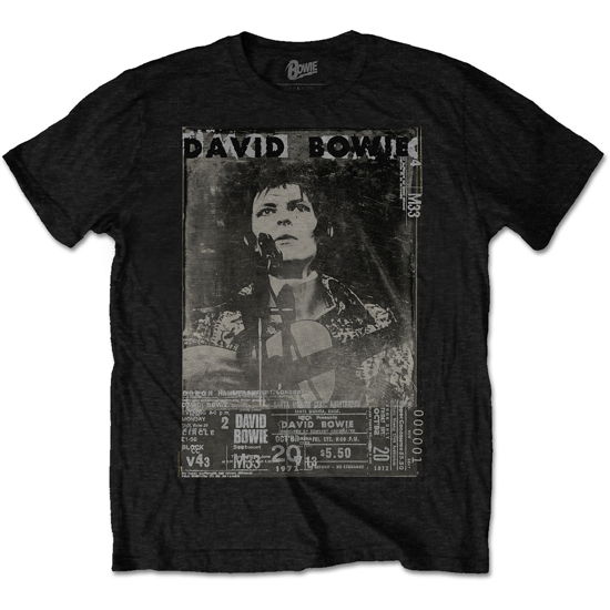 Cover for David Bowie · David Bowie Unisex T-Shirt: Ziggy (T-shirt) [size S] [Black - Unisex edition]