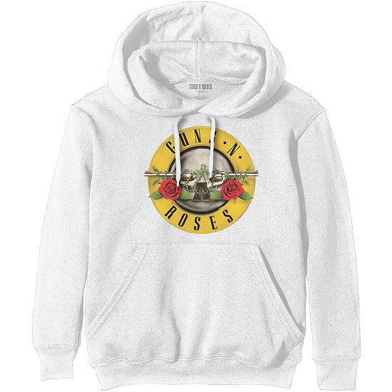Cover for Guns N Roses · Guns N' Roses Unisex Pullover Hoodie: Classic Logo (Hoodie) [size S] [White - Unisex edition]