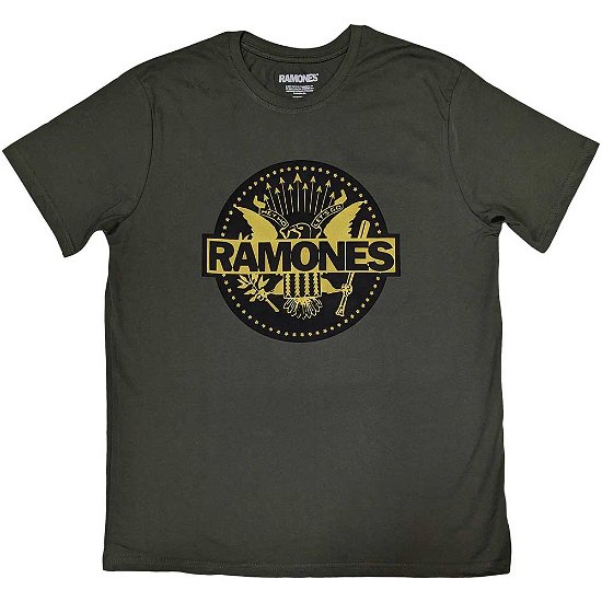 Ramones Unisex T-Shirt: Gold Seal - Ramones - Koopwaar -  - 5056737216530 - 