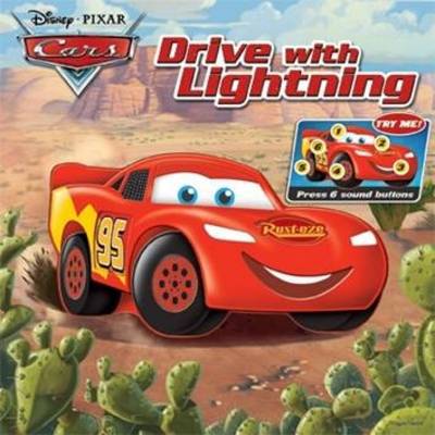 Cover for Publications International · Disney Cars - Drive with Lightning, Custom Play a Sound - Custom Play-a-Sound Book (Board book) (2012)