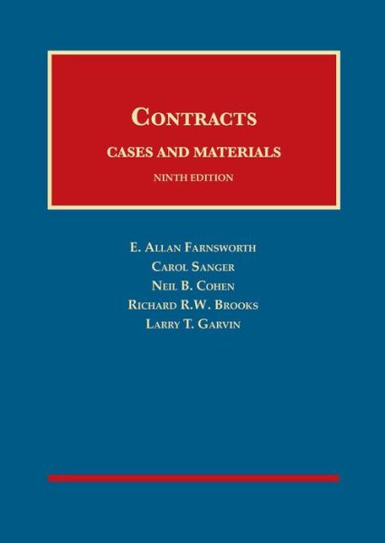 Cover for E. Allan Farnsworth · Cases and Materials on Contracts - University Casebook Series (Hardcover Book) [9 Revised edition] (2019)