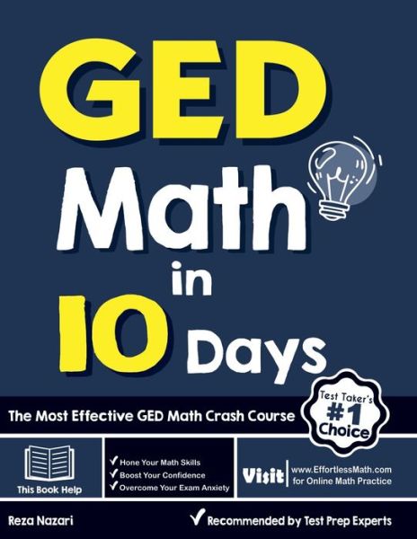 Cover for Reza Nazari · GED Math in 10 Days: The Most Effective GED Math Crash Course (Paperback Book) (2020)