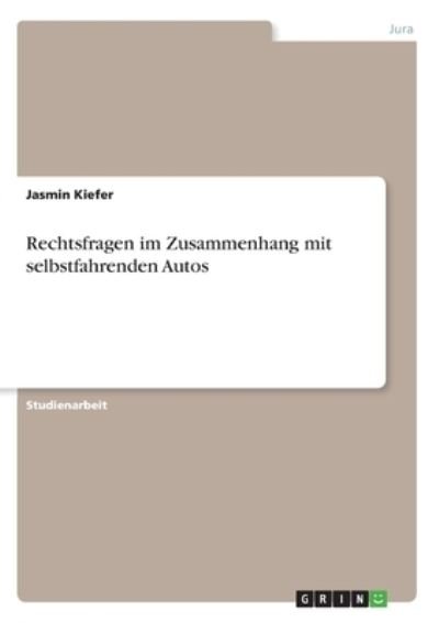 Cover for Kiefer · Rechtsfragen im Zusammenhang mit (Book)