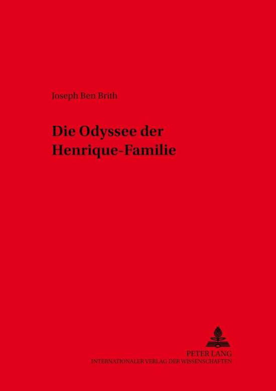 Cover for Joseph Ben Brith · Die Odyssee Der Henrique-Familie - Kieler Werkstuecke (Paperback Book) [German edition] (2001)