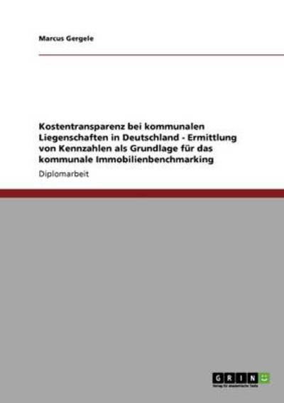 Cover for Gergele · Kostentransparenz bei kommunale (Book) [German edition] (2009)