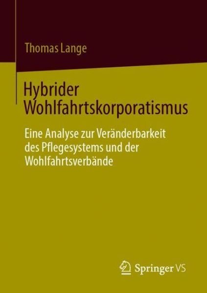 Cover for Lange · Hybrider Wohlfahrtskorporatismus (Buch) (2020)