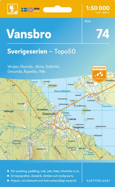 Cover for Vansbro - Sverigeserien Topo50 (Map) (2025)