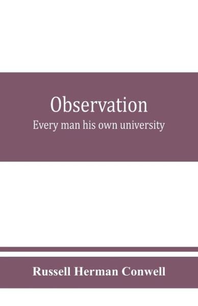 Cover for Russell Herman Conwell · Observation (Paperback Book) (2019)