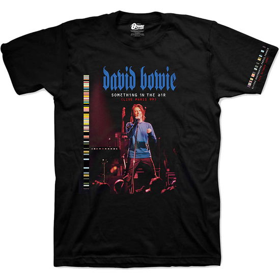 David Bowie Unisex T-Shirt: Live In Paris (Sleeve Print) - David Bowie - Merchandise -  - 5056368697531 - September 22, 2021