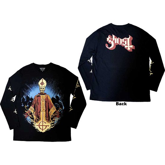 Cover for Ghost · Ghost Unisex Long Sleeve T-Shirt: Papa &amp; Radient Ghouls (Back &amp; Sleeve Print) (Bekleidung) [size XXL]