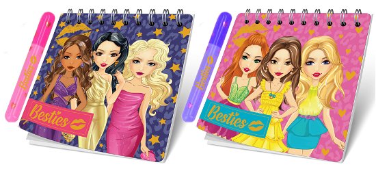 Besties Mini notesbog m/pen 2-asst - Besties - Merchandise -  - 8715427098531 - August 15, 2023