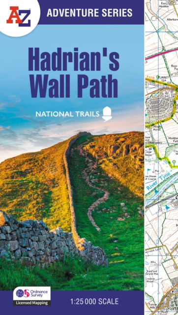 Cover for A-Z Maps · Hadrian's Wall Path: With Ordnance Survey Mapping - A -Z Adventure Series (Paperback Book) [4 Revised edition] (2026)
