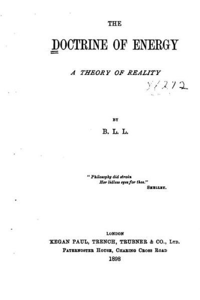 Cover for B L L · The Doctrine of Energy. a Theory of Reality (Paperback Book) (2015)