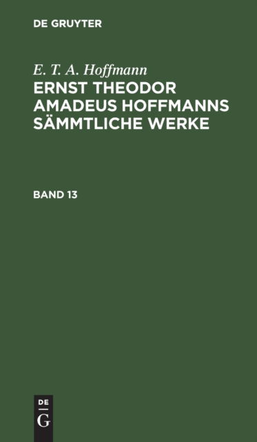 Cover for E. T. A. Hoffmann (N/A) (1922)