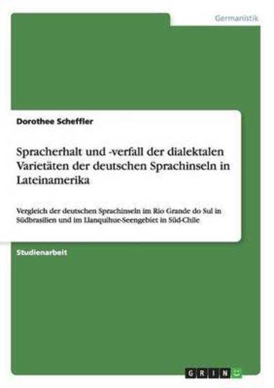 Cover for Scheffler · Spracherhalt und -verfall der (Book) (2016)