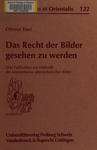 Cover for Othmar Keel · Das Recht der Bilder gesehen zu werden (Book) (1992)