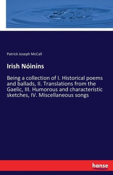 Cover for McCall · Irish Nóiníns (Bok) (2017)
