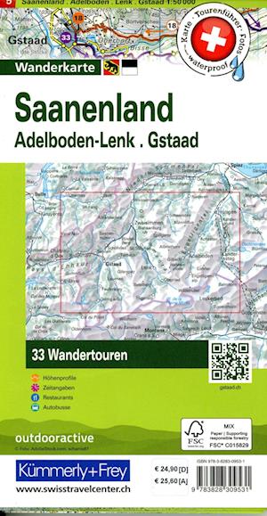 Cover for Saanenland / Adelboden-Lenk - Hiking maps with tours (Map) (2024)