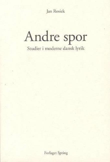 Cover for Jan Rosiek · Andre spor (Taschenbuch) [1. Ausgabe] (2003)
