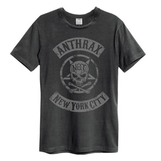 Anthrax New York City Amplified Small Vintage Charcoal T Shirt - Anthrax - Koopwaar - AMPLIFIED - 5054488242532 - 