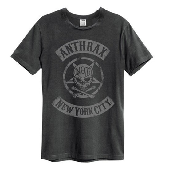 Anthrax New York City Amplified Small Vintage Charcoal T Shirt - Anthrax - Merchandise - AMPLIFIED - 5054488242532 - 