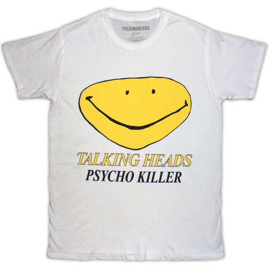 Talking Heads Unisex T-Shirt: Psycho Killer (White) - Talking Heads - Merchandise -  - 5056737283532 - September 19, 2024