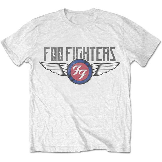 Cover for Foo Fighters · Foo Fighters Unisex T-Shirt: Flash Wings (White) (T-shirt) [size XXL] [White - Unisex edition] (2020)