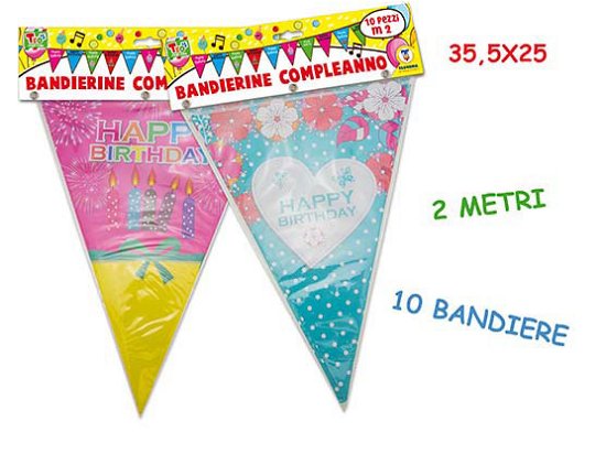 Bandierine 2 Metri E 10 Bandiere Buon Compleanno - Teorema: Teo's - Merchandise -  - 8017967518532 - 