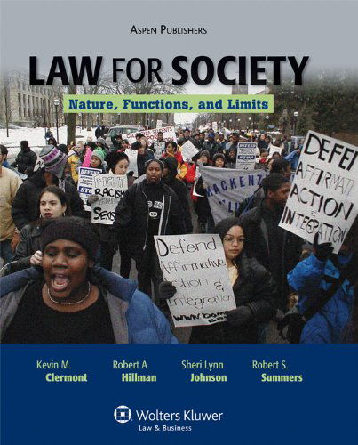 Cover for Summers · Law for Society: Nature, Functions, and Limits (Gebundenes Buch) (2010)