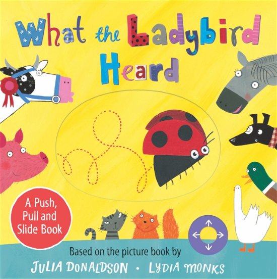 Cover for Julia Donaldson · What the Ladybird Heard: A Push, Pull and Slide Board Book (Board book) (2022)
