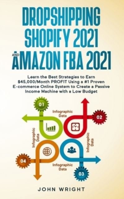 Cover for John Wright · Dropshipping Shopify 2021 and Amazon FBA 2021: Learn the Best Strategies to Earn $45,000/Month PROFIT Using a #1 Proven E-commerce Online System to Create a Passive Income Machine with a Low Budget (Paperback Bog) (2021)