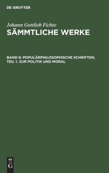 Cover for Fichte · [Sämmtliche Werke] Johann Gottli (Book) (1965)