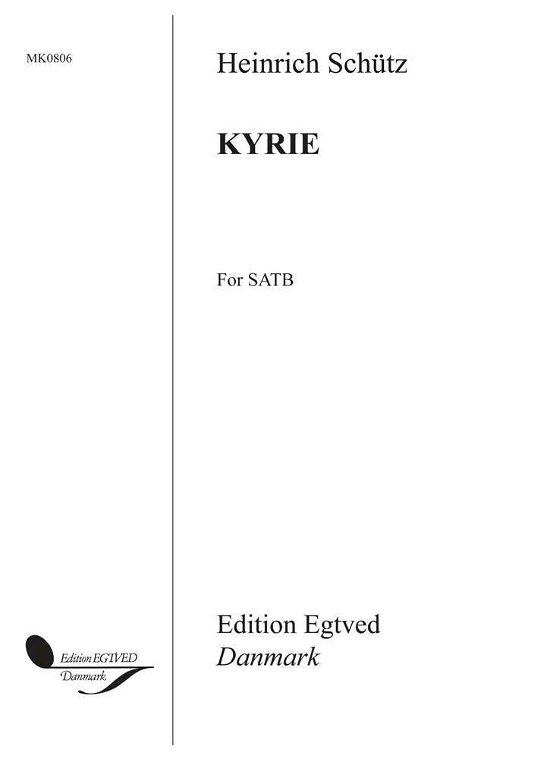 Cover for Heinrich Schütz · Kyrie (Bog) [1. udgave] (2001)