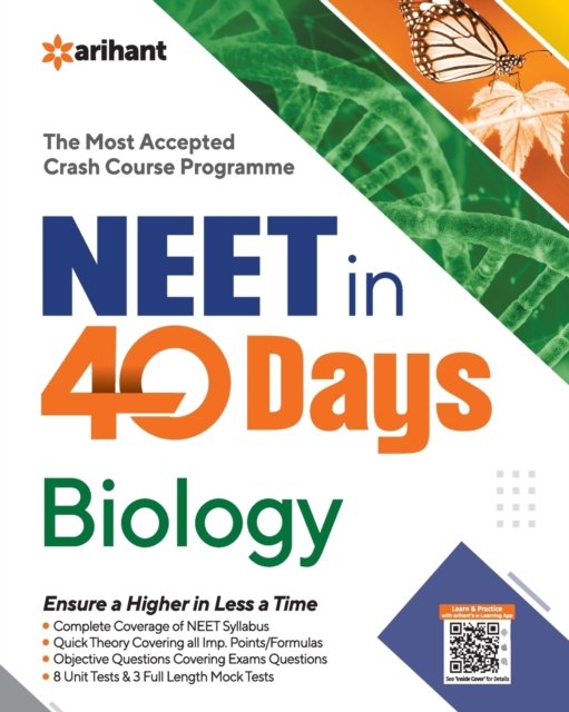 Cover for Arihant Experts · 40 Days Crash Course for NEET Biology (Paperback Bog) (2021)