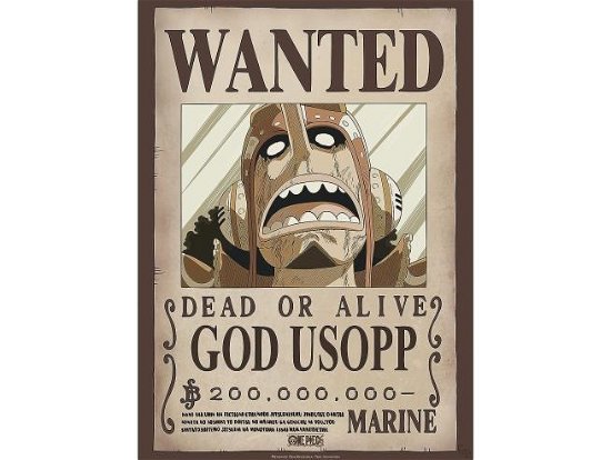 ONE PIECE  - Poster «Wanted God Usopp» (52x38) - Abysse - Marchandise -  - 3665361102533 - 