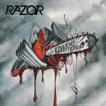 Violent Restitution (Mixed / Splatter Vinyl) - Razor - Musiikki - HIGH ROLLER - 4251267712533 - perjantai 13. tammikuuta 2023