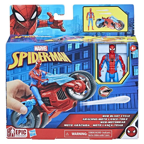 Cover for Hasbro · Marvel Spider-Man Web Blast Cycle Actiefiguur (Legetøj)