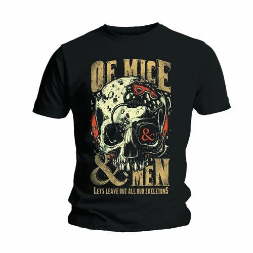 Of Mice & Men Unisex T-Shirt: Leave Out All Our Skeletons - Of Mice & Men - Produtos - ROFF - 5023209578533 - 16 de janeiro de 2015