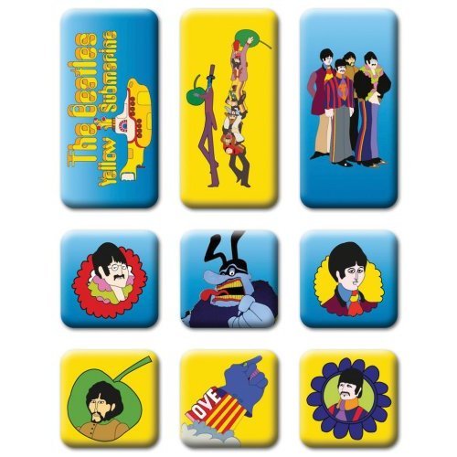 The Beatles Epoxy Magnet Set: Yellow Submarine 9 Piece Set - The Beatles - Merchandise - Suba Films - Accessories - 5055295389533 - 18. august 2015