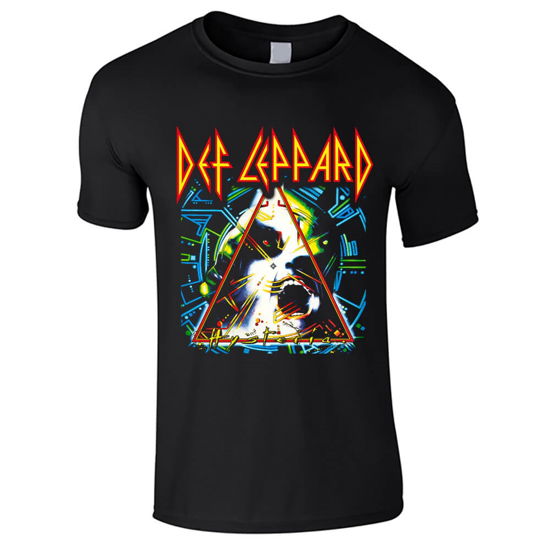 Cover for Def Leppard · Hysteria (Kids 11-12) (T-shirt) [size L] [Black edition] (2018)