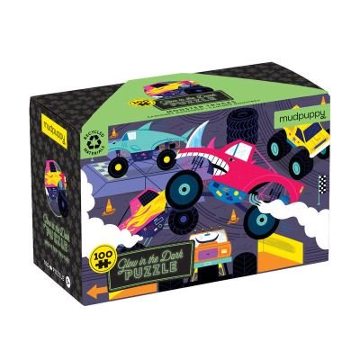 Cover for Mudpuppy · Monster Trucks 100 Piece Glow in the Dark Puzzle (SPIL) (2023)