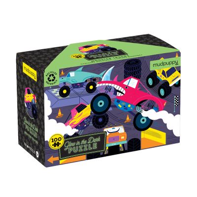 Monster Trucks 100 Piece Glow in the Dark Puzzle - Mudpuppy - Jogo de tabuleiro - Galison - 9780735376533 - 19 de janeiro de 2023