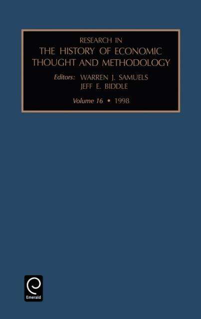 Cover for Warren J. Samuels · Research in the History of Economic Thought and Methodology - Research in the History of Economic Thought and Methodology (Hardcover Book) (1997)