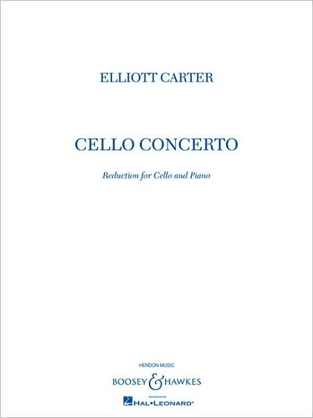 Cover for Elliott Carter · Cello Concerto (Paperback Book) (2009)