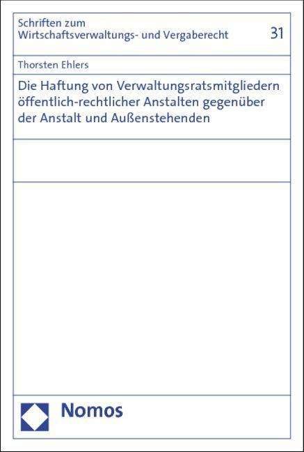 Cover for Ehlers · Die Haftung von Verwaltungsratsm (Book) (2011)