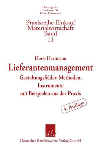 Cover for Hartmann · Lieferantenmanagement (Book) (2019)