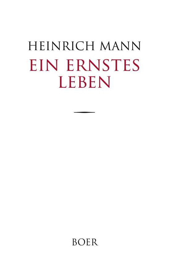 Cover for Mann · Ein ernstes Leben (N/A)