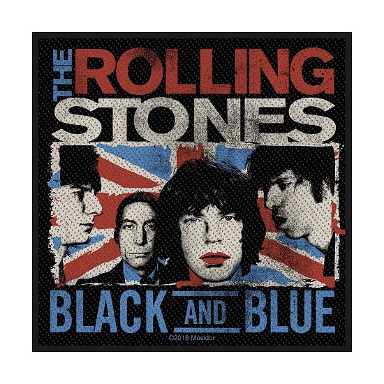 The Rolling Stones Standard Woven Patch: Black & Blue (Retail Pack) - The Rolling Stones - Gadżety - PHD - 5055339792534 - 19 sierpnia 2019