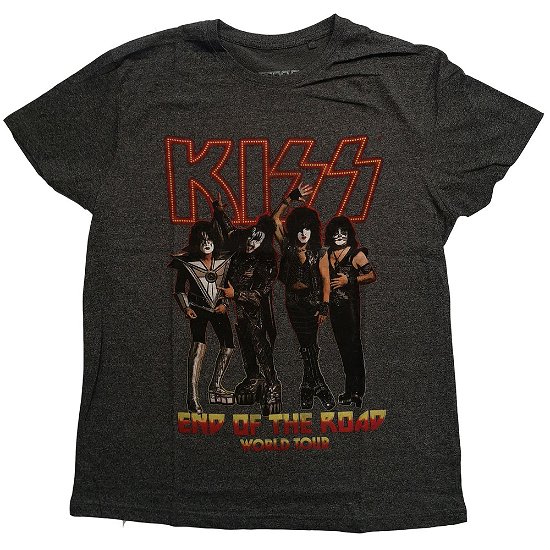 Cover for Kiss · KISS Unisex T-Shirt: End of the Road Tour (T-shirt) [size XS] [Grey, Black - Unisex edition]
